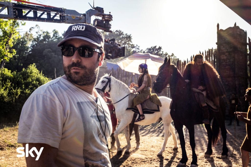 Il regista Matteo Rovere sul set di Romulus