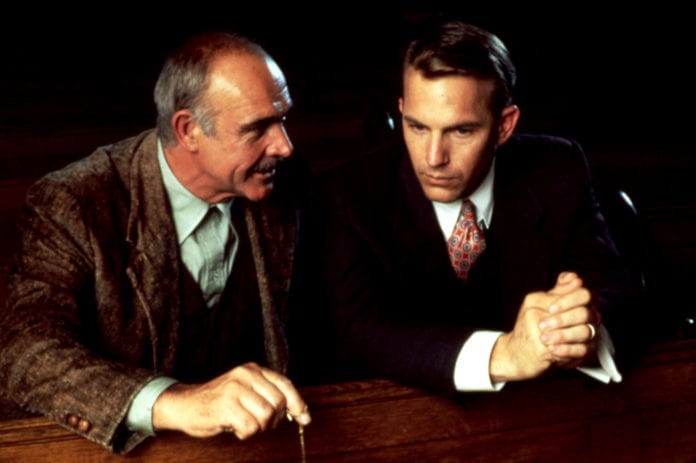 THE UNTOUCHABLES, Sean Connery, Kevin Costner, 1987. (c) Paramount Pictures/ Courtesy: Everett Colle