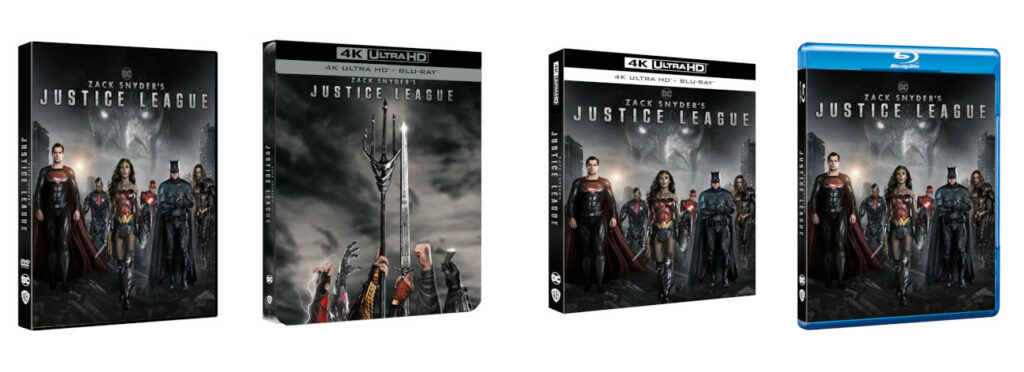 Justice League dvd Blu ray pack