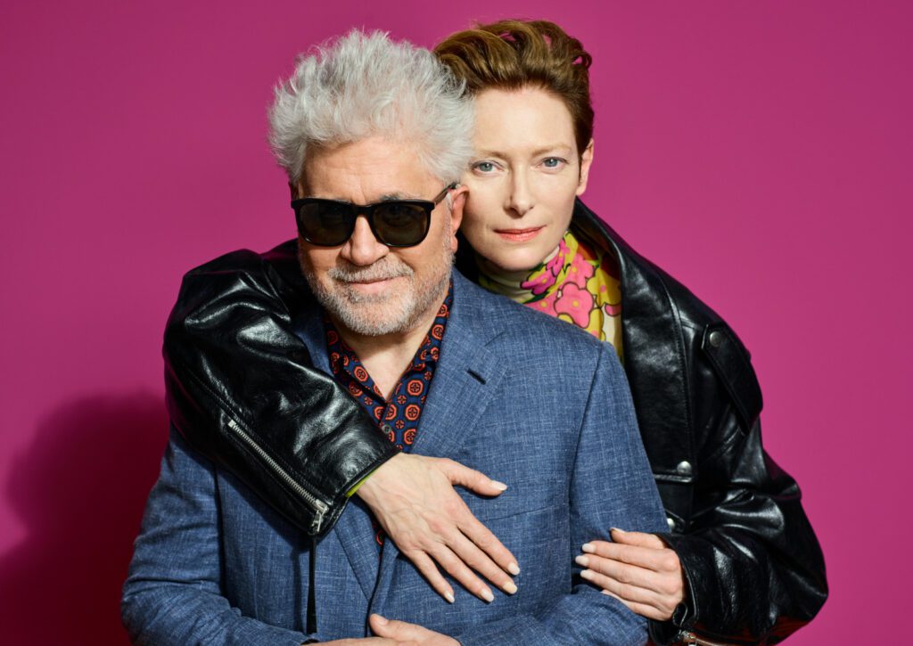 The Room Next Door, Tilda Swinton sul set di Pedro Almodóvar