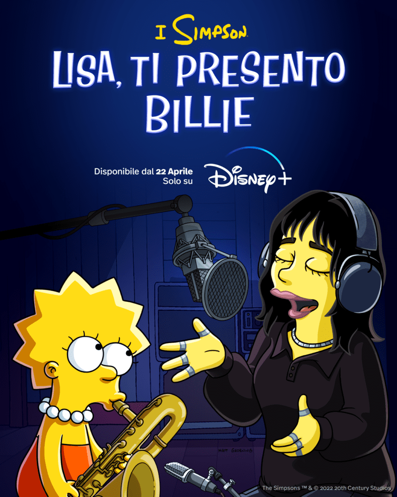 Lisa Simpson Billie Eilish Key art