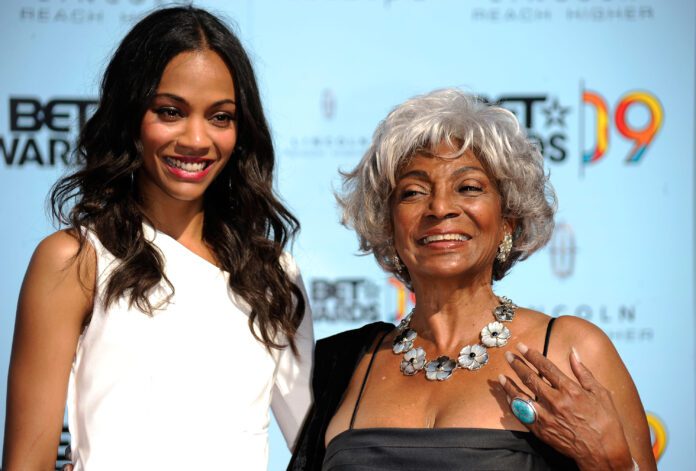 Zoe Saldana e Nichelle Nichols