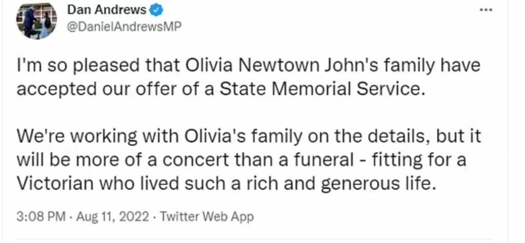 tweet olivia newton-john