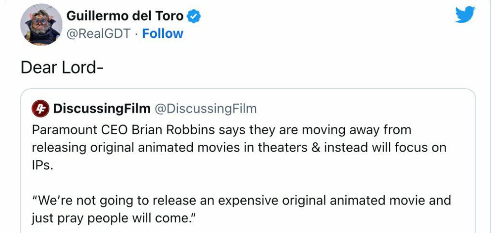 Guillermo Del Toro on twitter