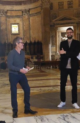 Willem Dafoe Gabriele Tinti al Pantheon