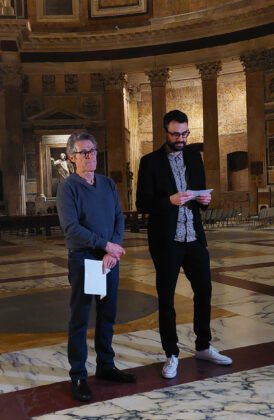 Willem Dafoe Gabriele Tinti al Pantheon