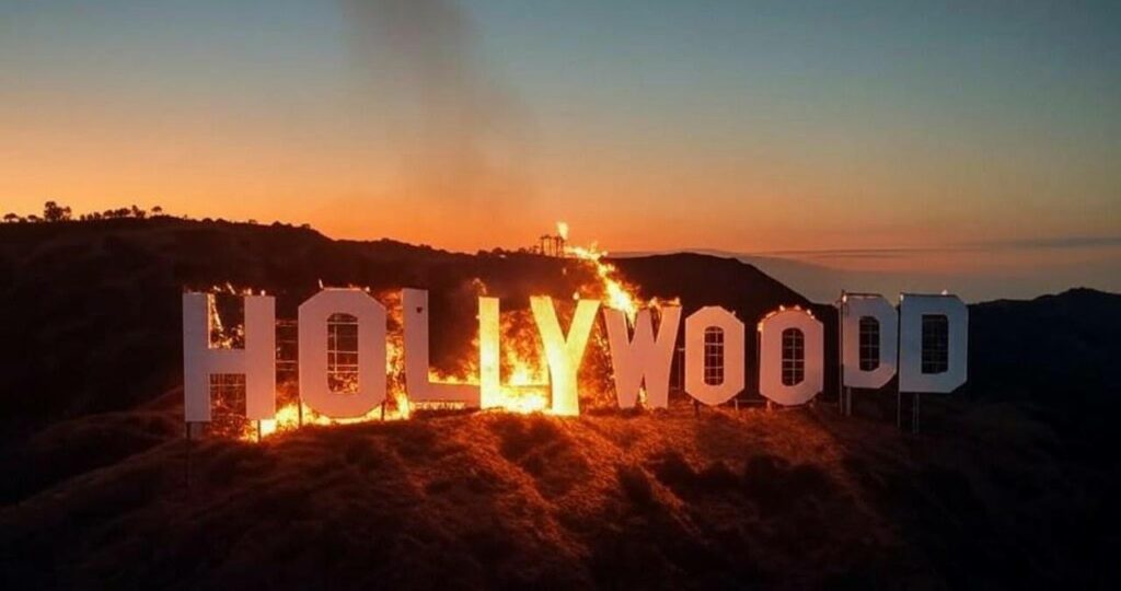 incendi Los Angeles Hollywood