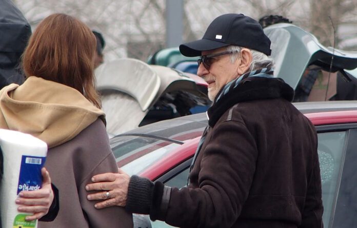Steven Spielberg sul set di The Dish