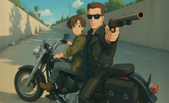 Terminator 2 Studio Ghibli AI chat GPT