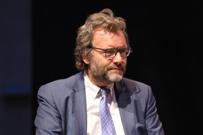 RICCIONE, ITALY - JUNE 21: Marco Spagnoli speaks on the stage during the Italian Global Series Festival 2025 on June 21, 2025 in Riccione, Italy. (Photo by Benedetta Bressani/Getty Images for ITALIAN GLOBAL SERIES FESTIVAL)