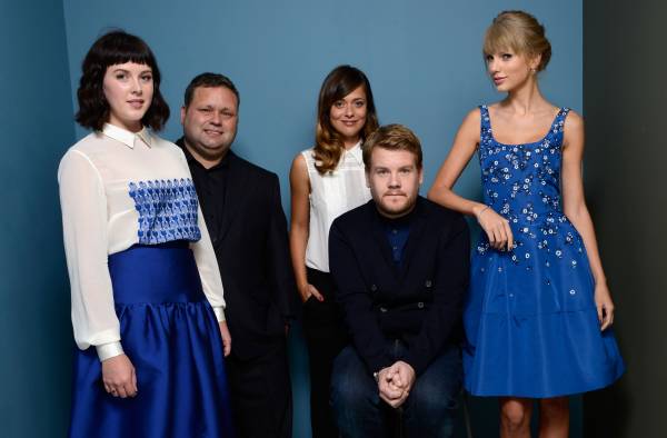 Da sinistra: l'attrice Alexandra Roach; il vero Paul Potts, l'attrice Valeria Bilello; l'attore James Corden e la cantante Taylor Swift (Photo by Larry Busacca/Getty Images)